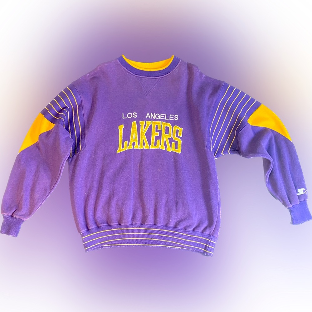 80’s Vintage Starter NBA Los Angeles Lakers Crewneck Sweatshirt Size XL